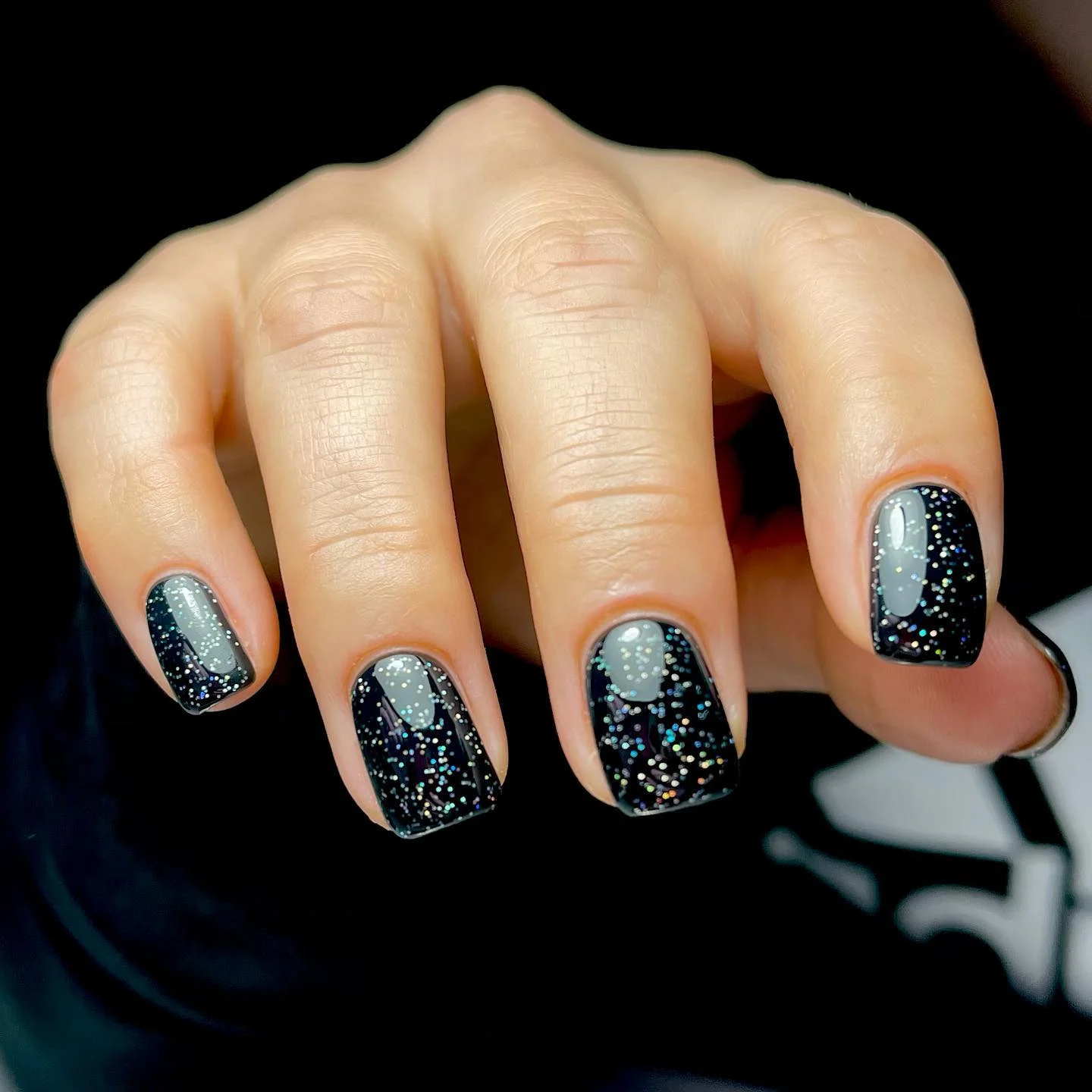 Black Glitter Nails