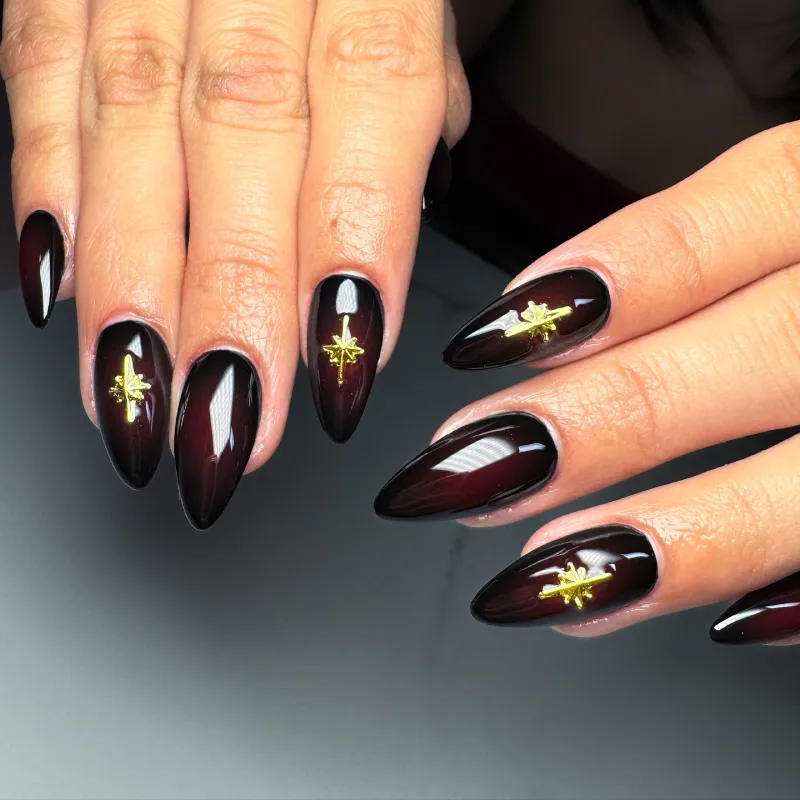 black winter nails