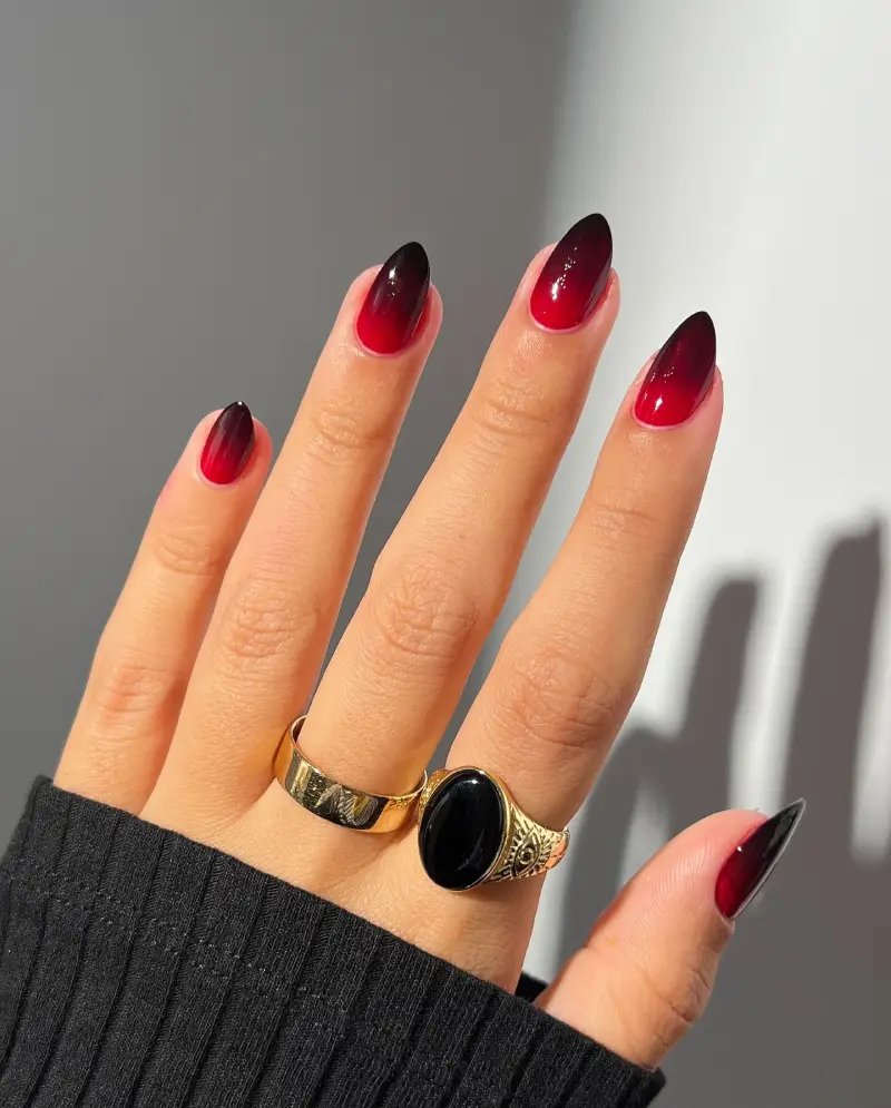 black winter nails