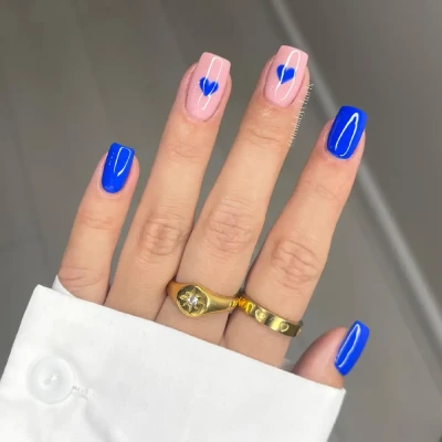 Blue Valentine Nails That Are Bold, Beautiful, and Elegant