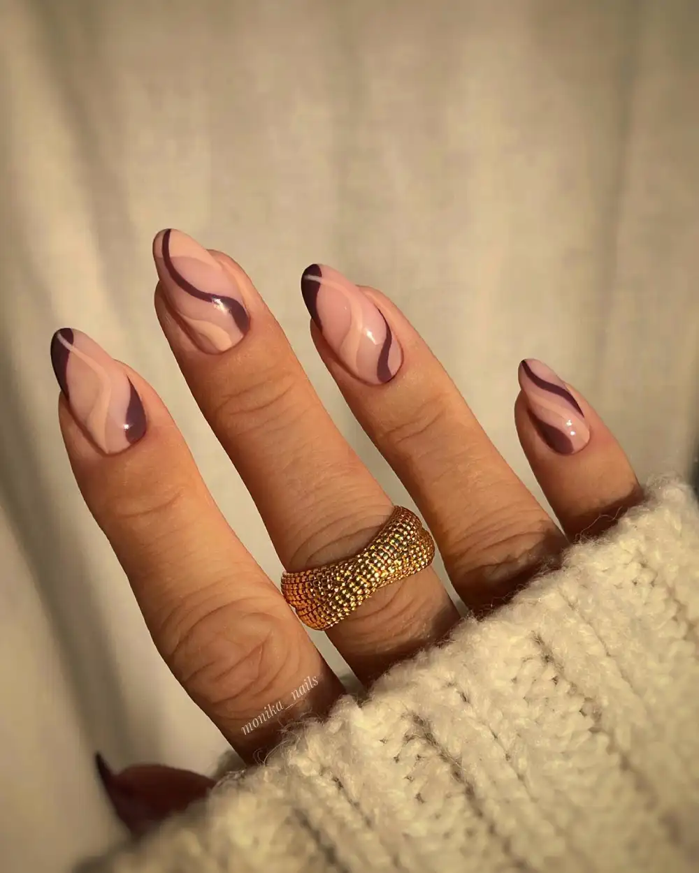 brown nails design