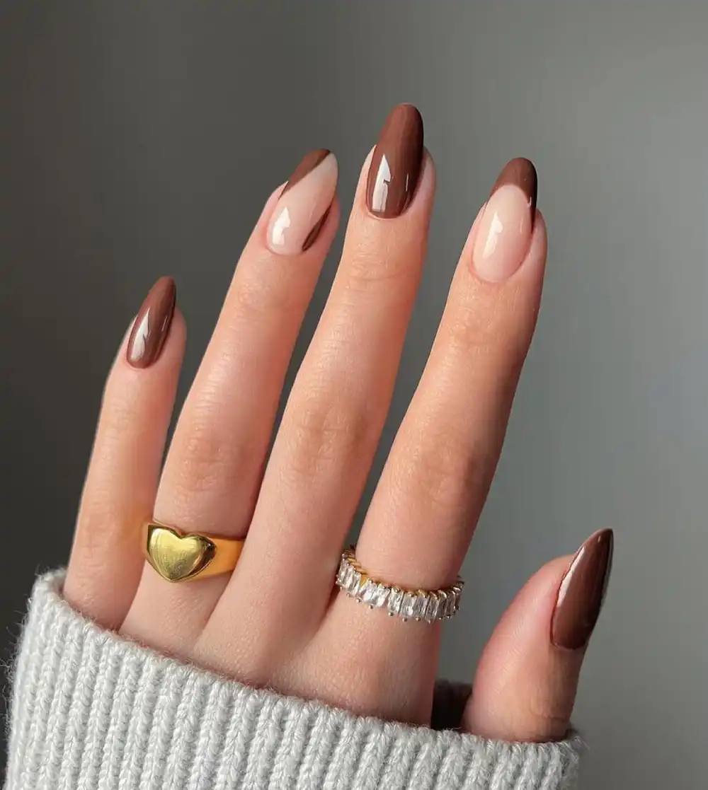 brown nails design