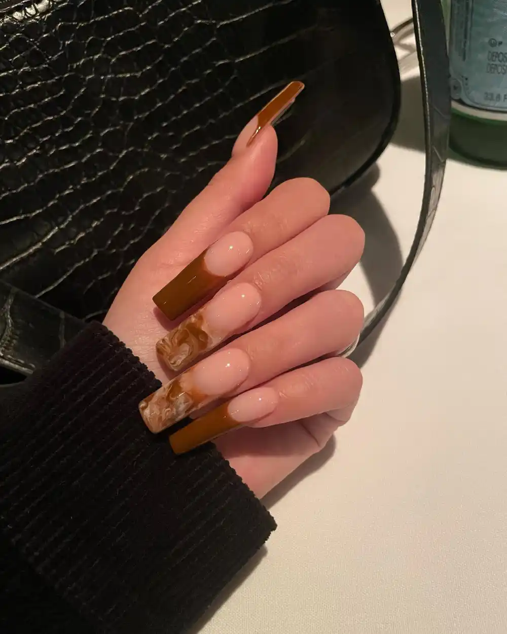 brown nails design