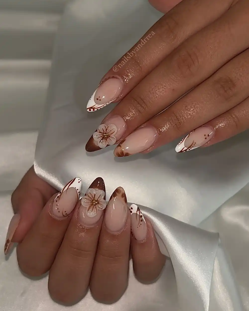 brown nails design