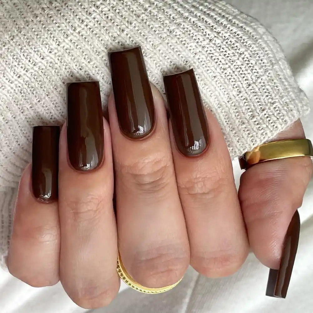 brown nails design