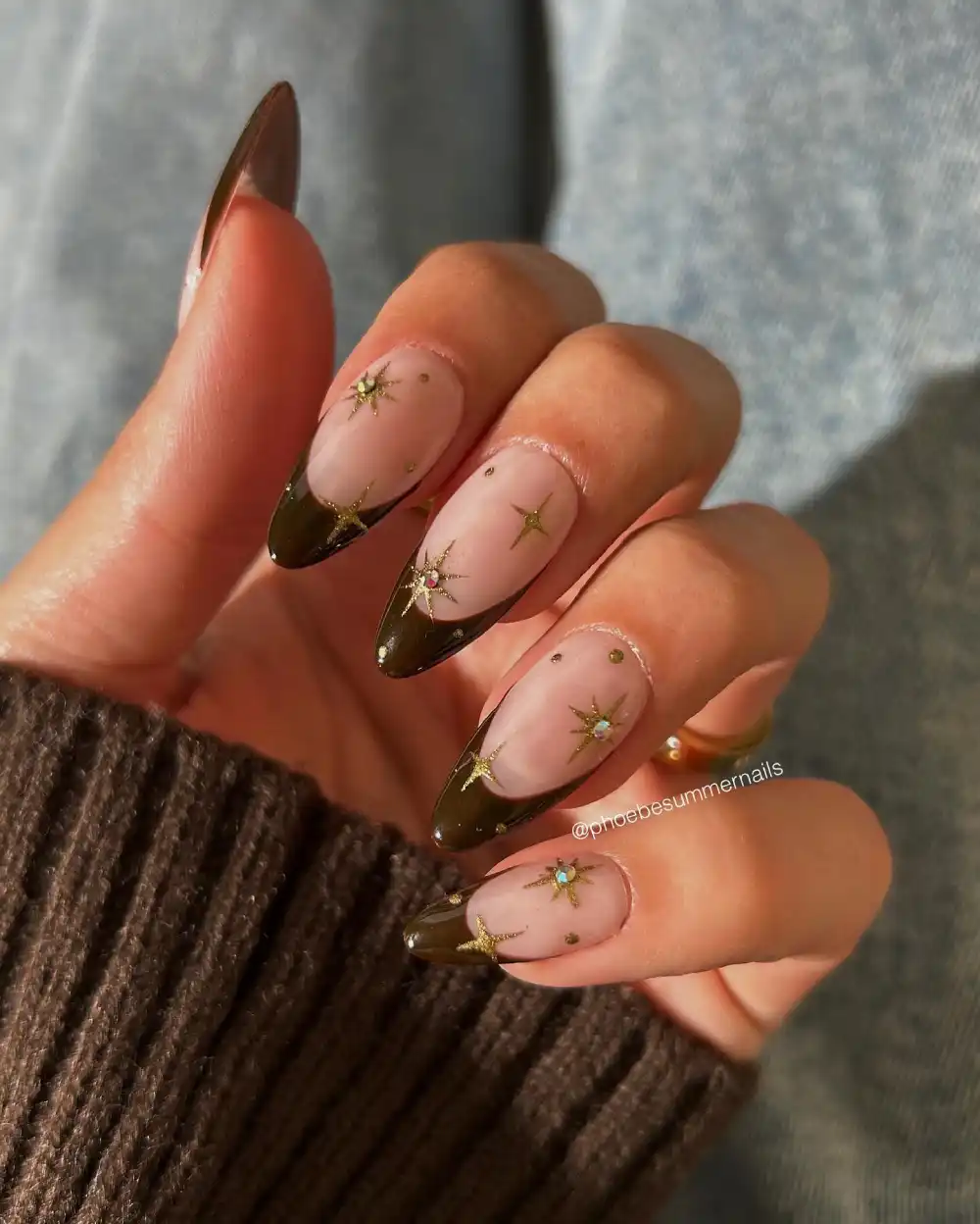 brown nails design