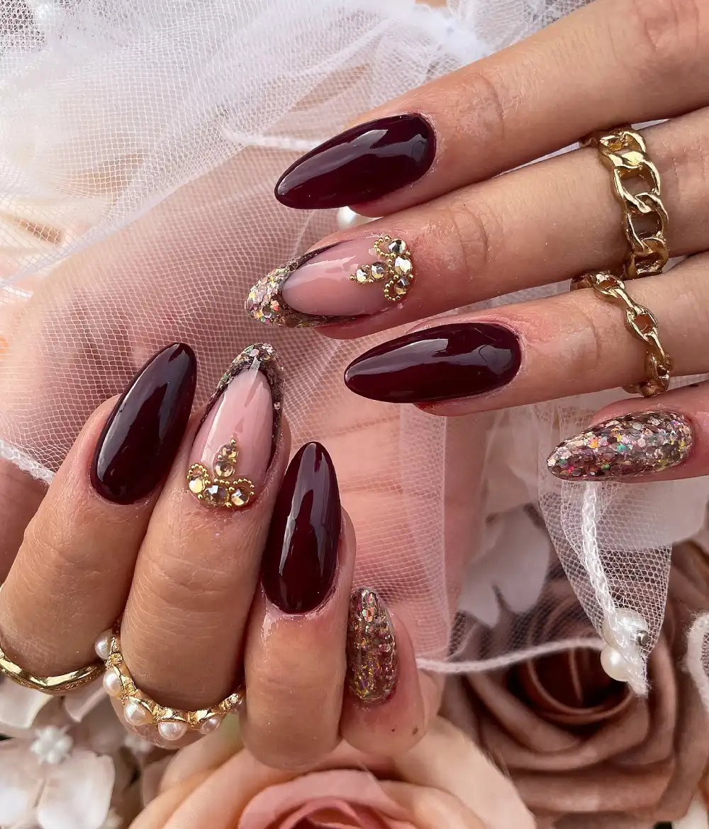 brown nails design