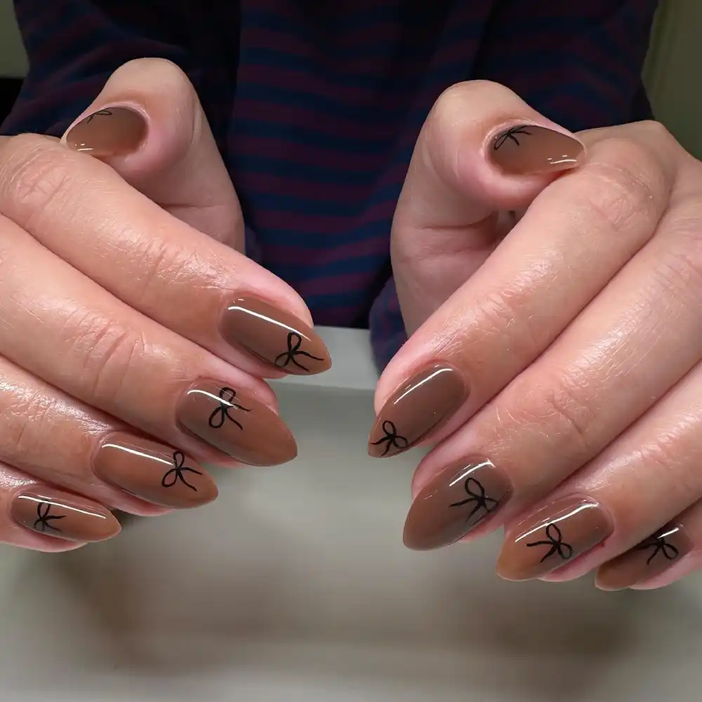 brown nails design