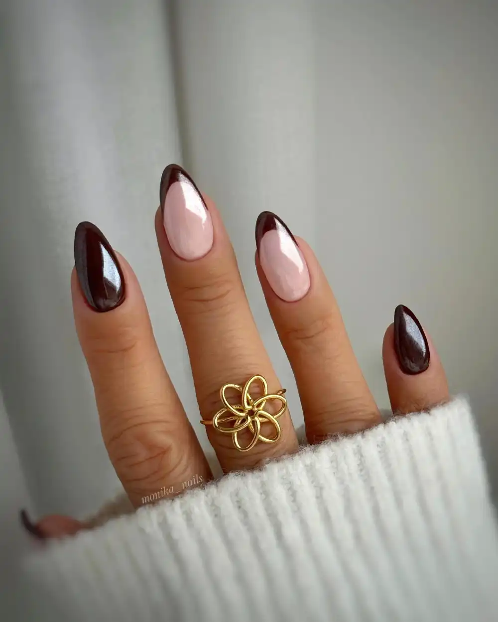 brown nails design