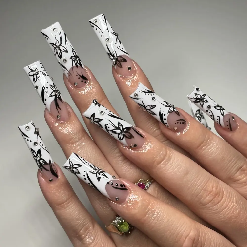 long square nail design ideas