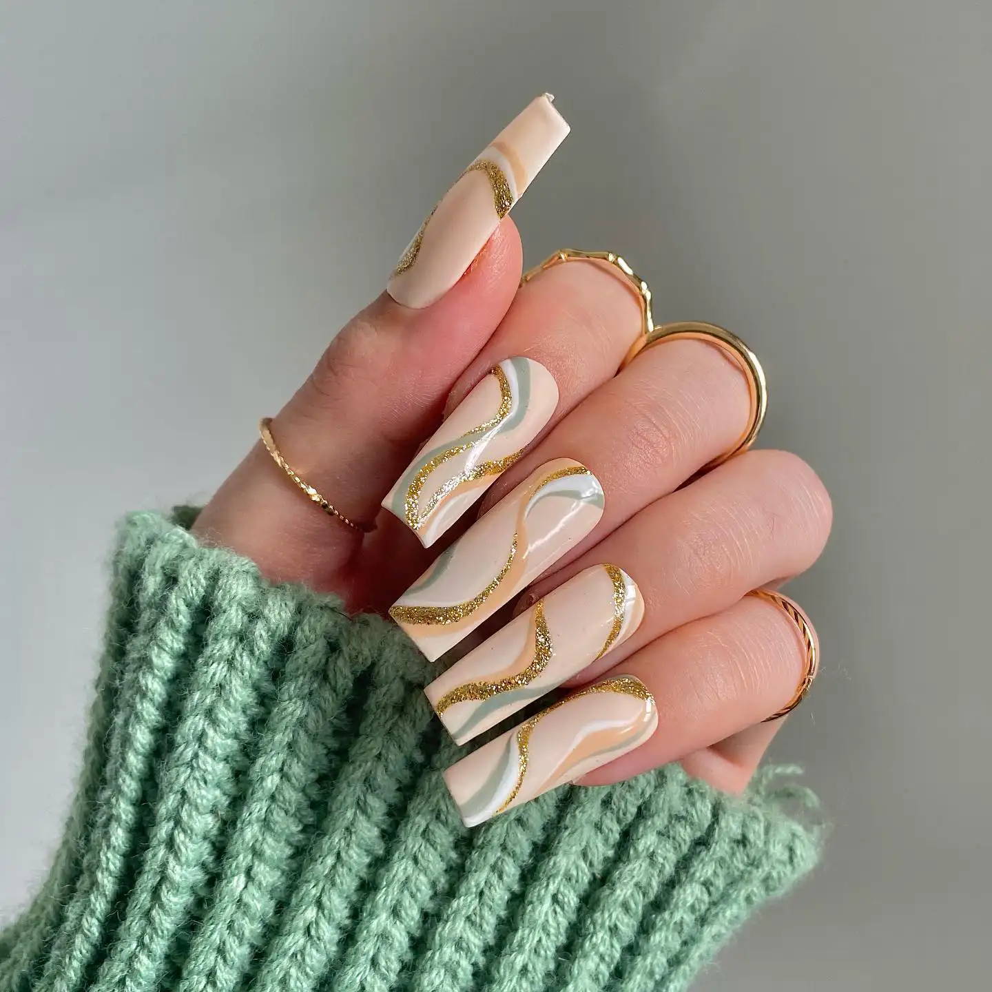 long square nail design ideas