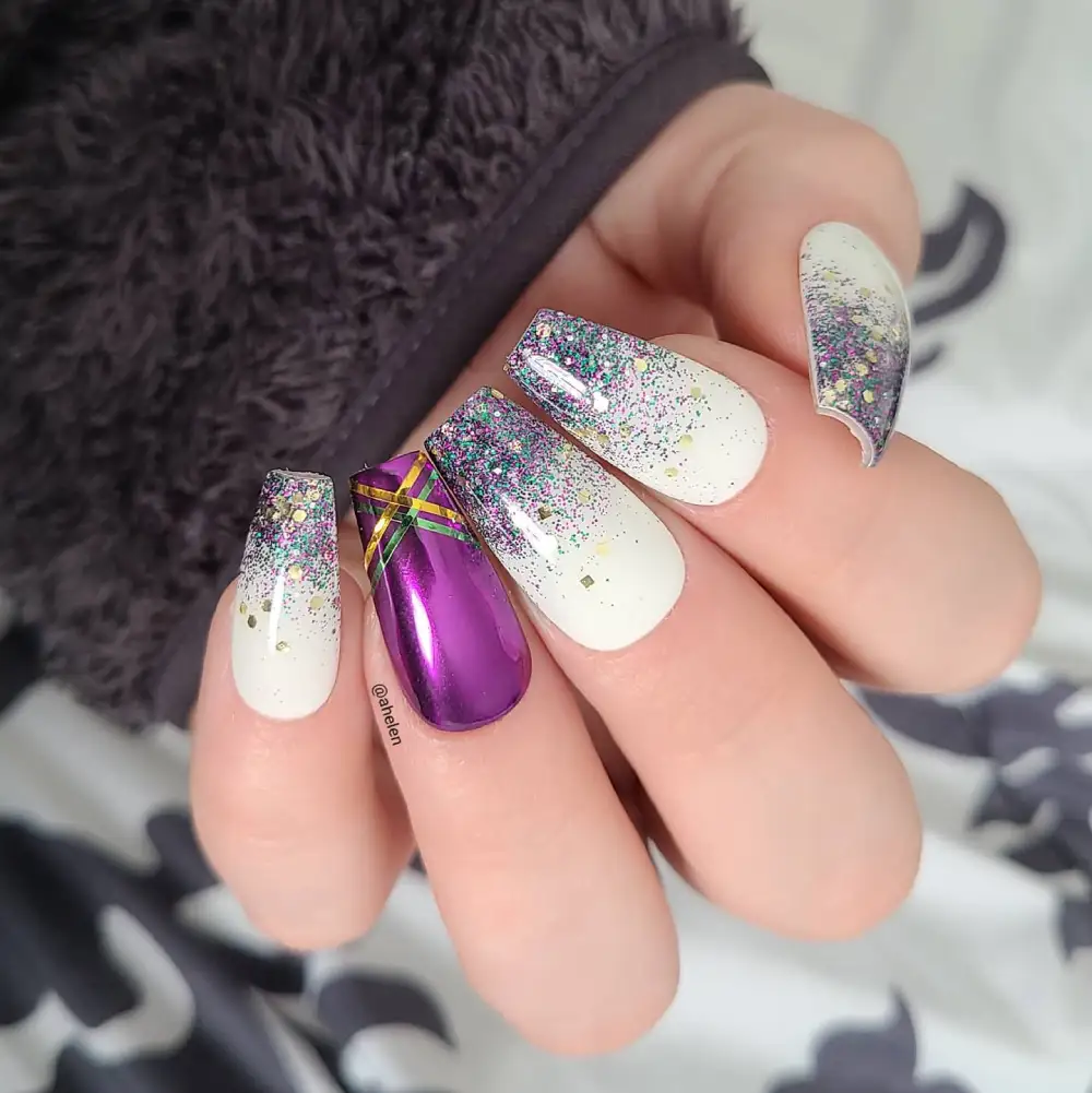 mardi gras nails