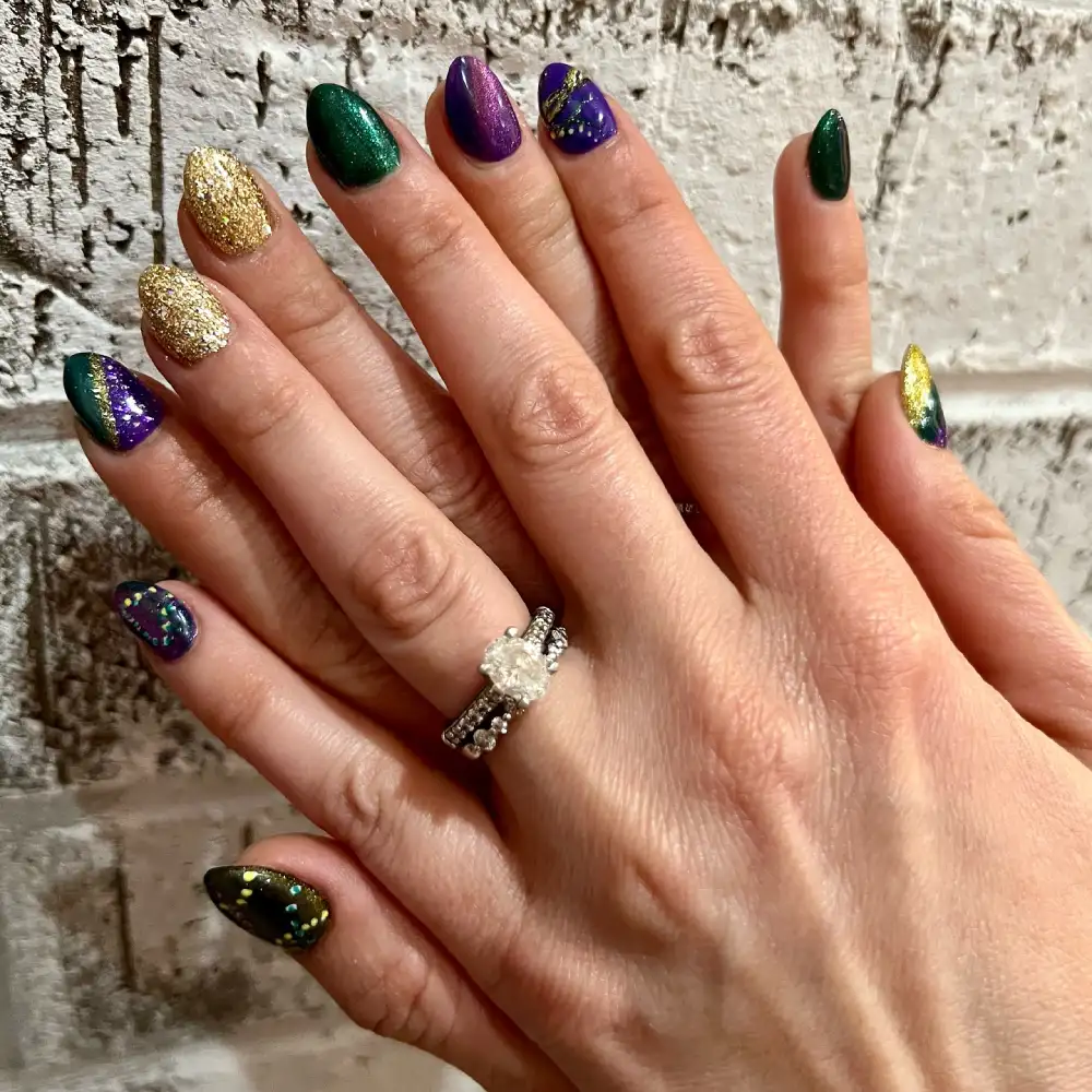 mardi gras nails