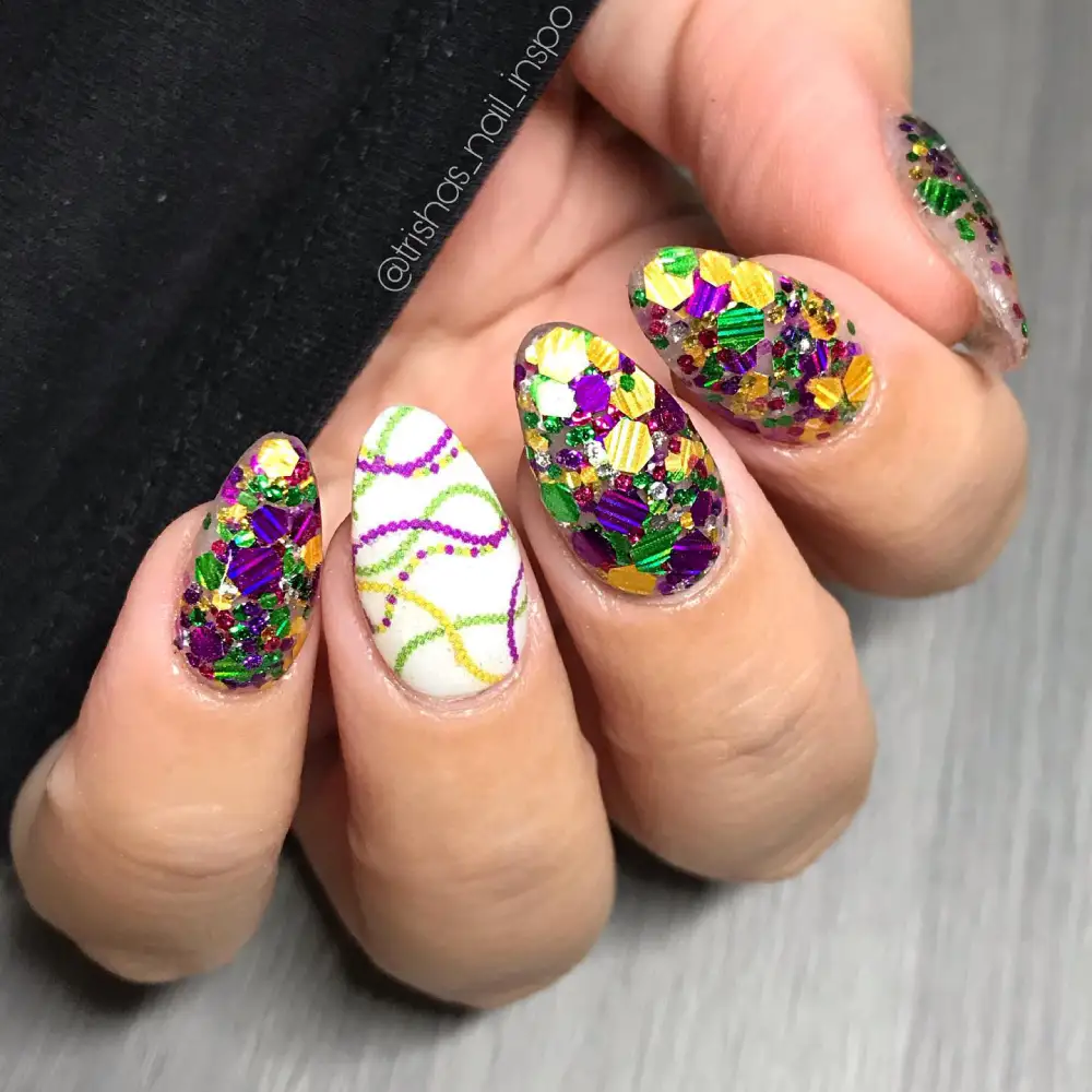 mardi gras nails