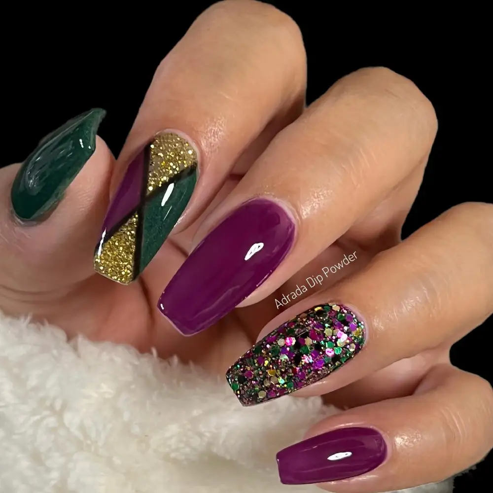 mardi gras nails