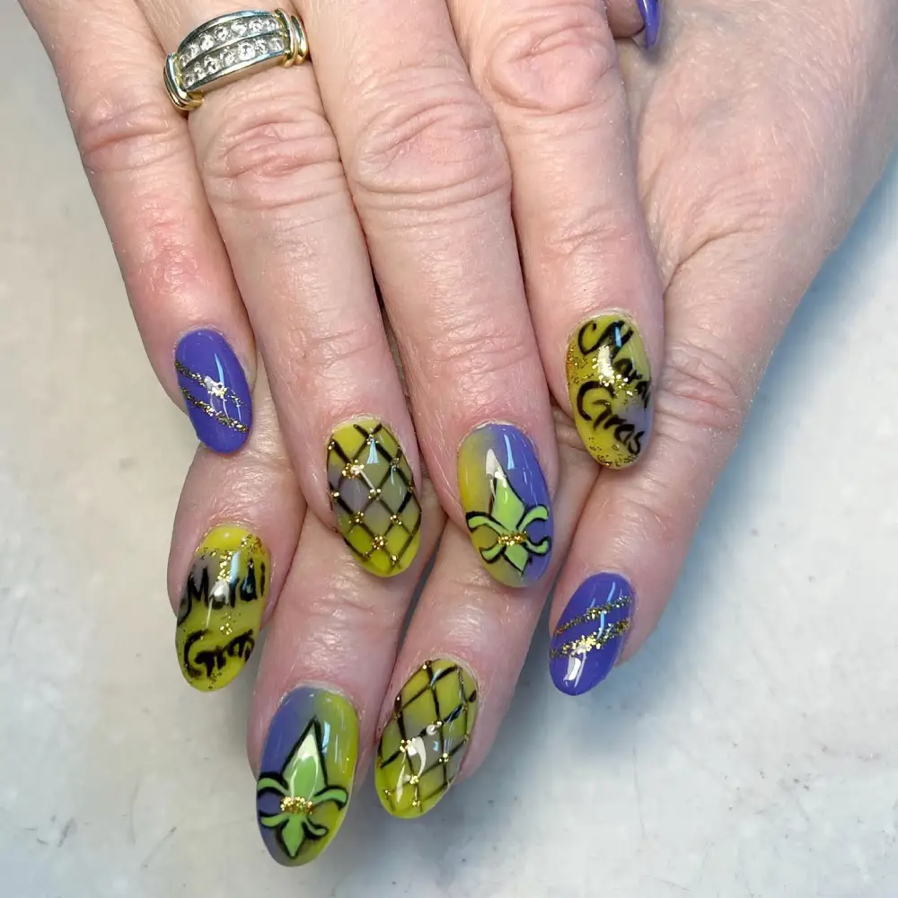 mardi gras nails