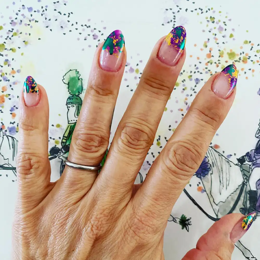 mardi gras nails