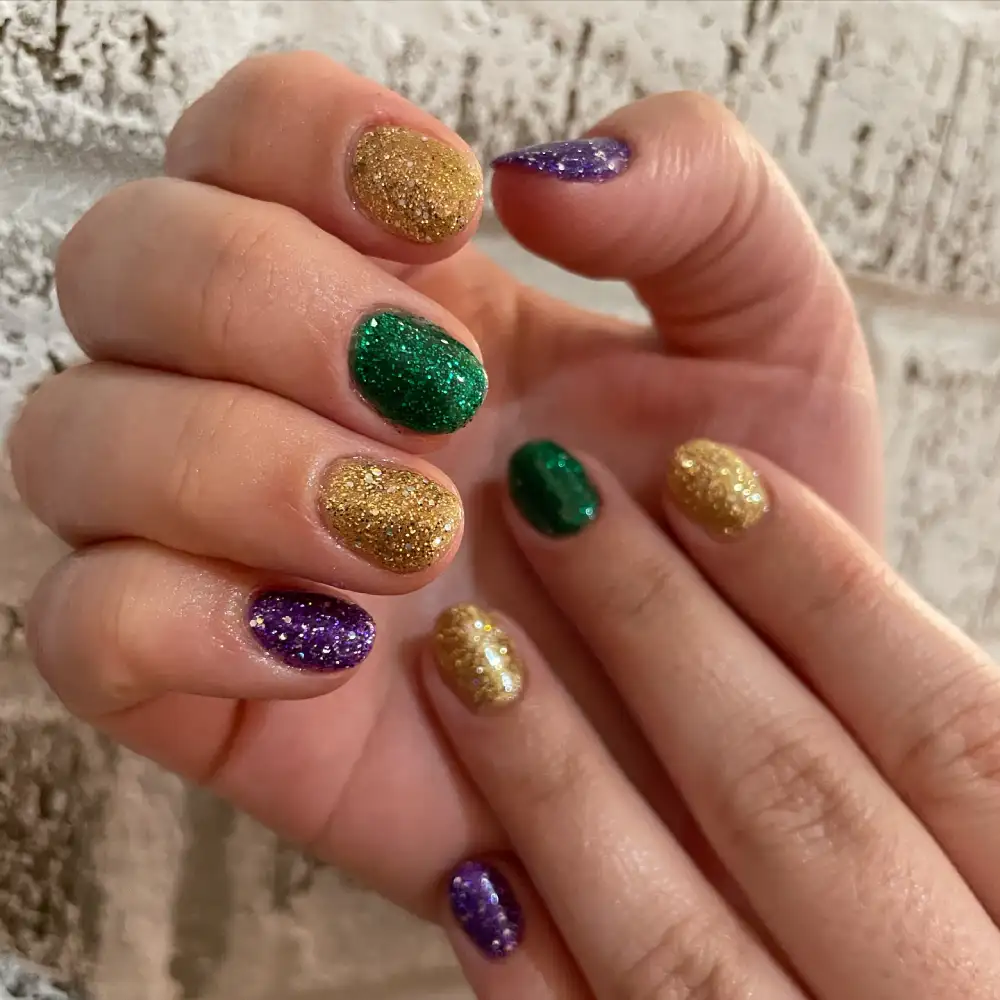 mardi gras nails