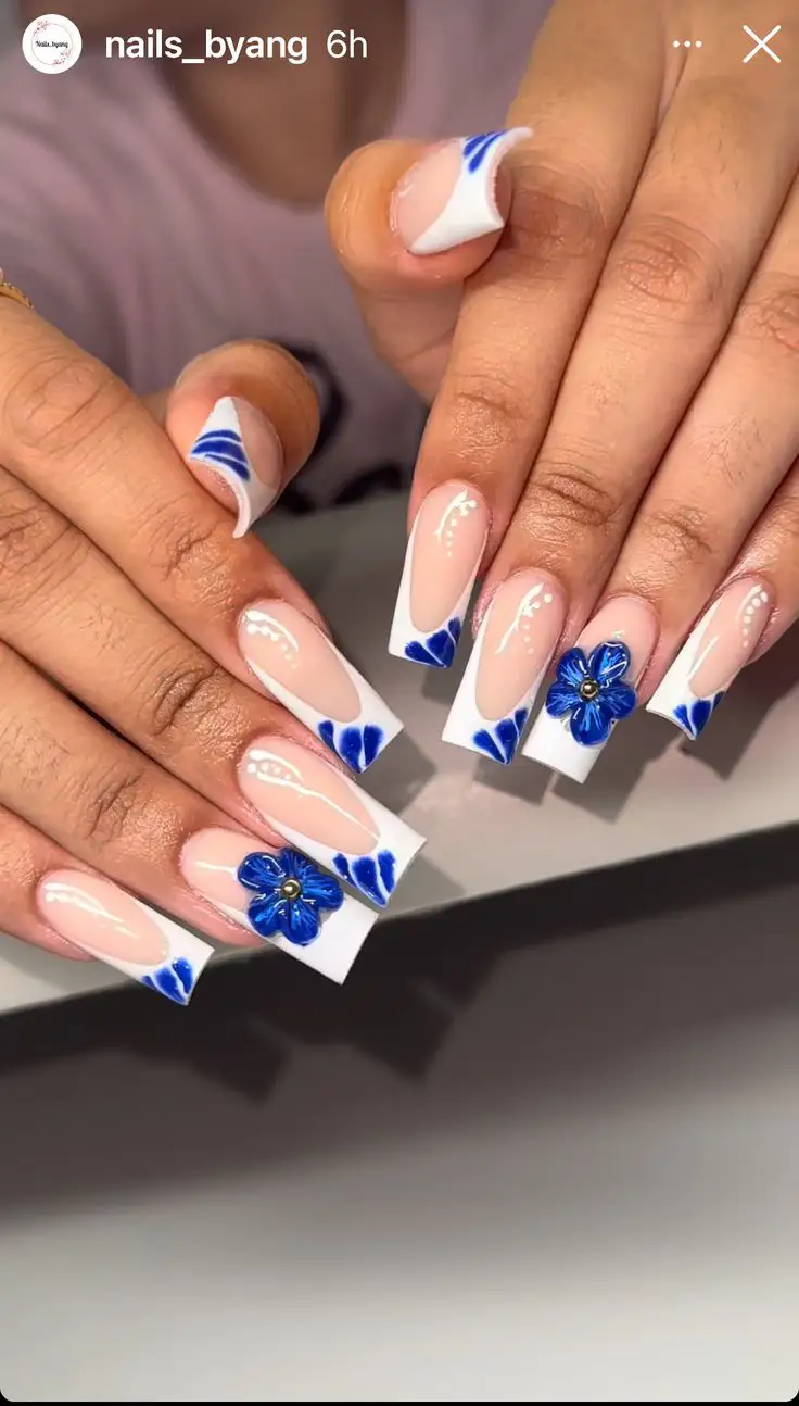royal blue nails
