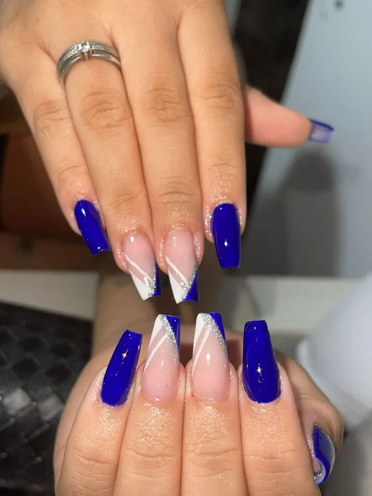 royal blue nails