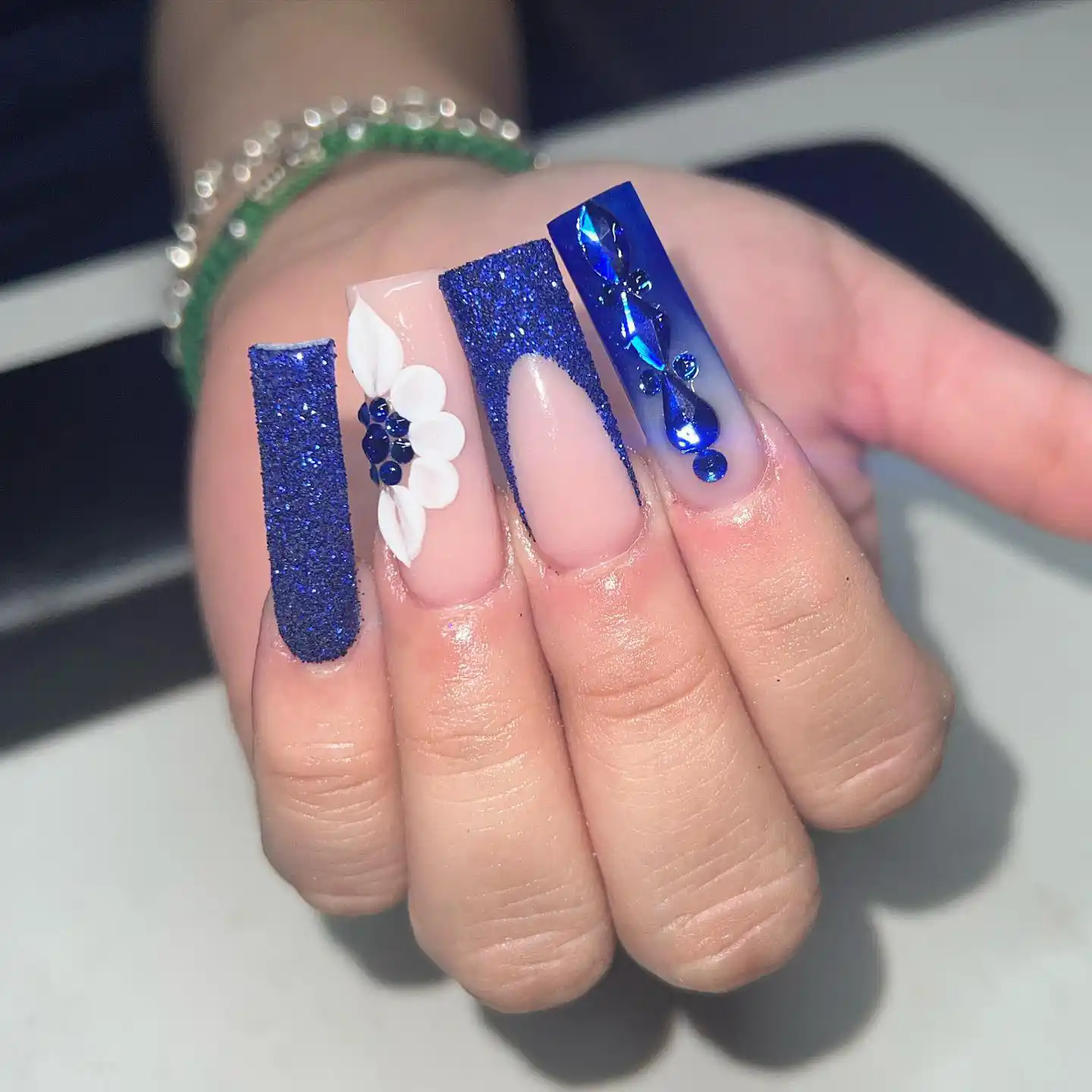 royal blue nails