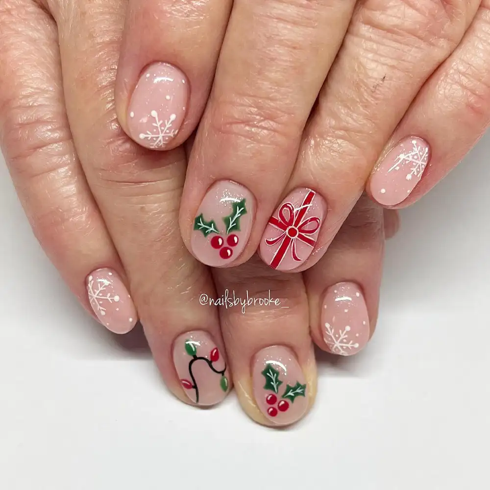 simple christmas nails