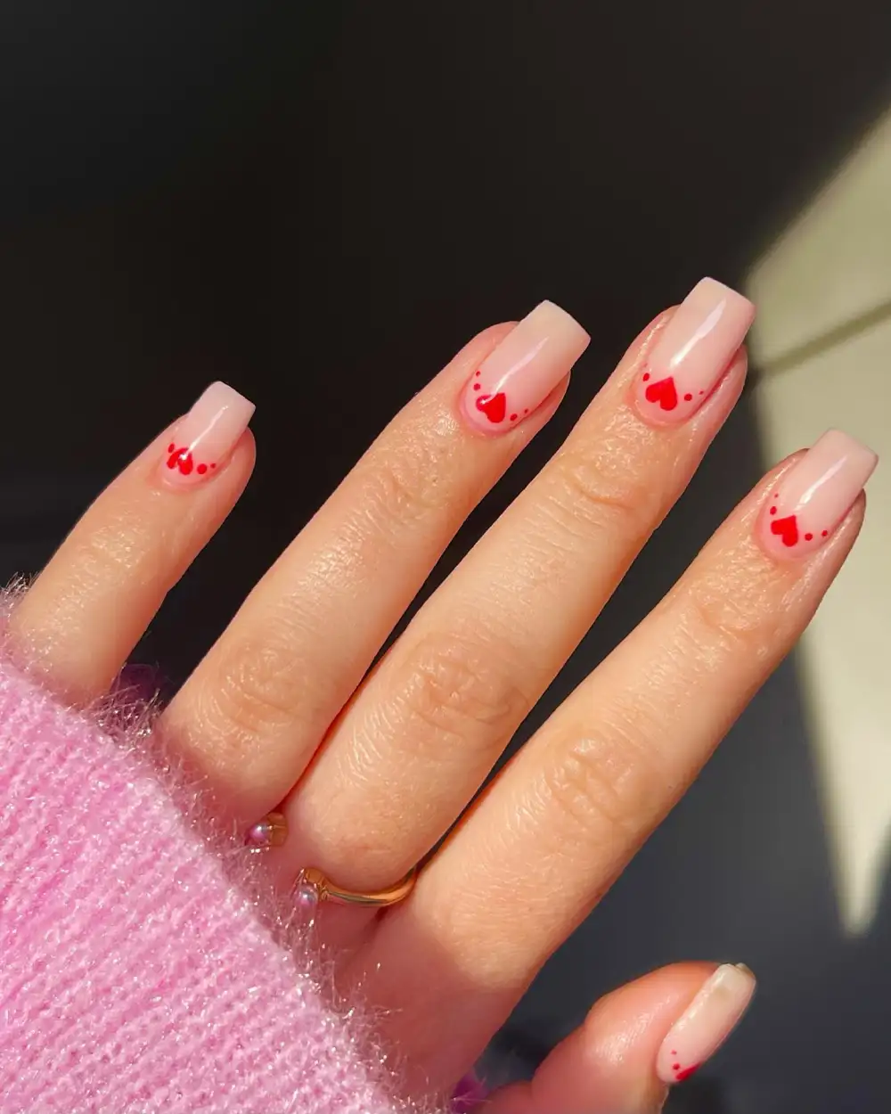 simple valentines day nails