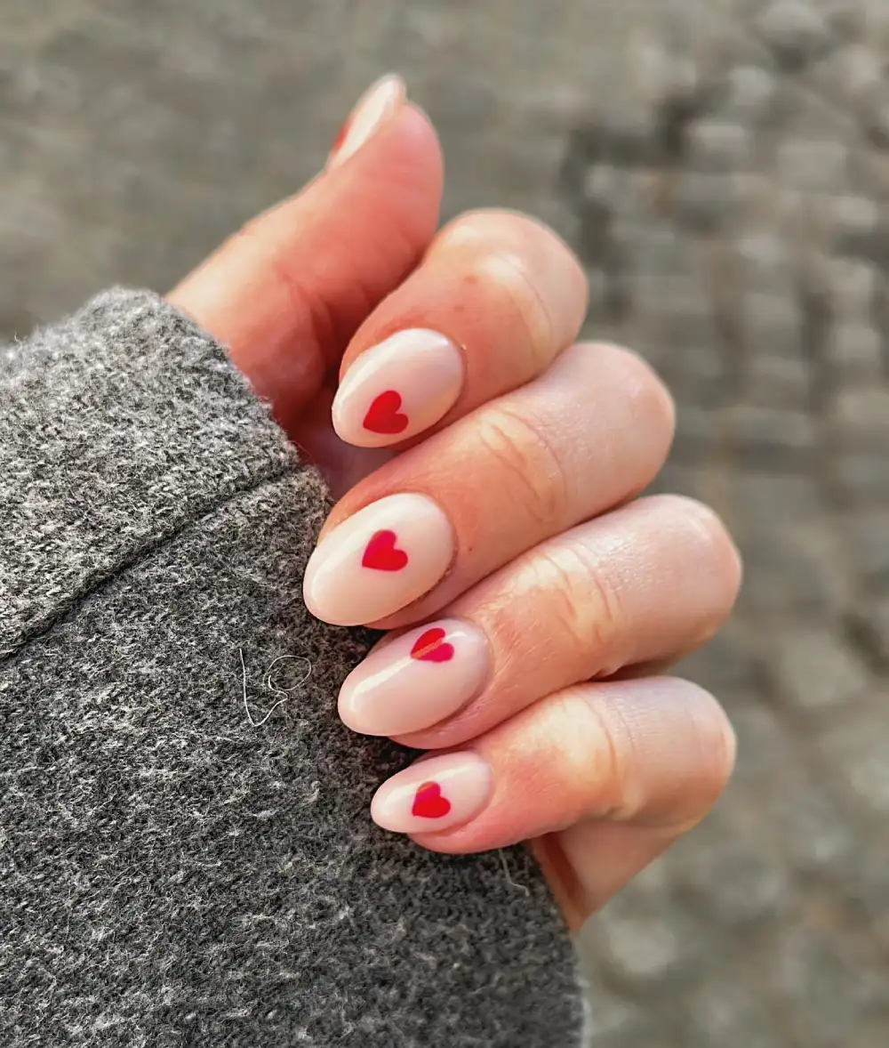 simple valentines day nails