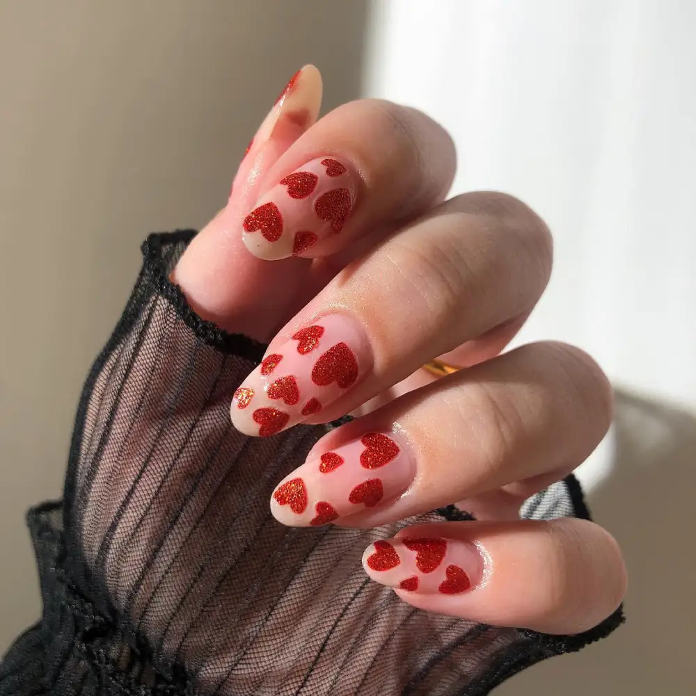 simple valentines day nails