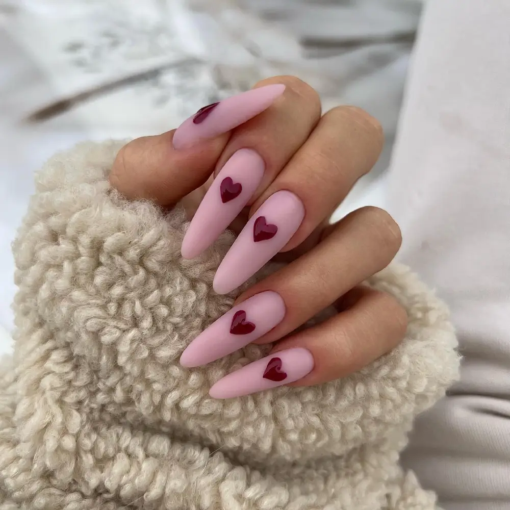 simple valentines day nails