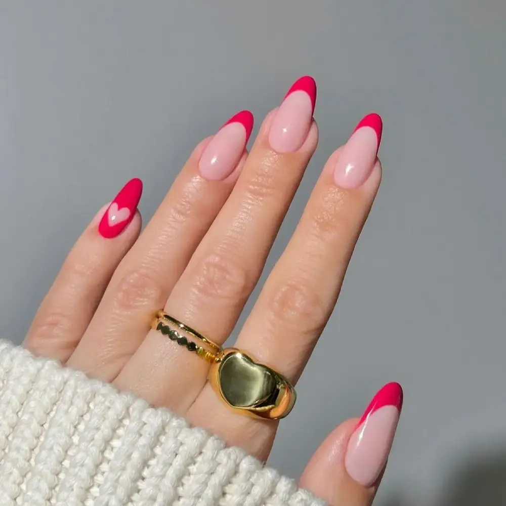 simple valentines day nails