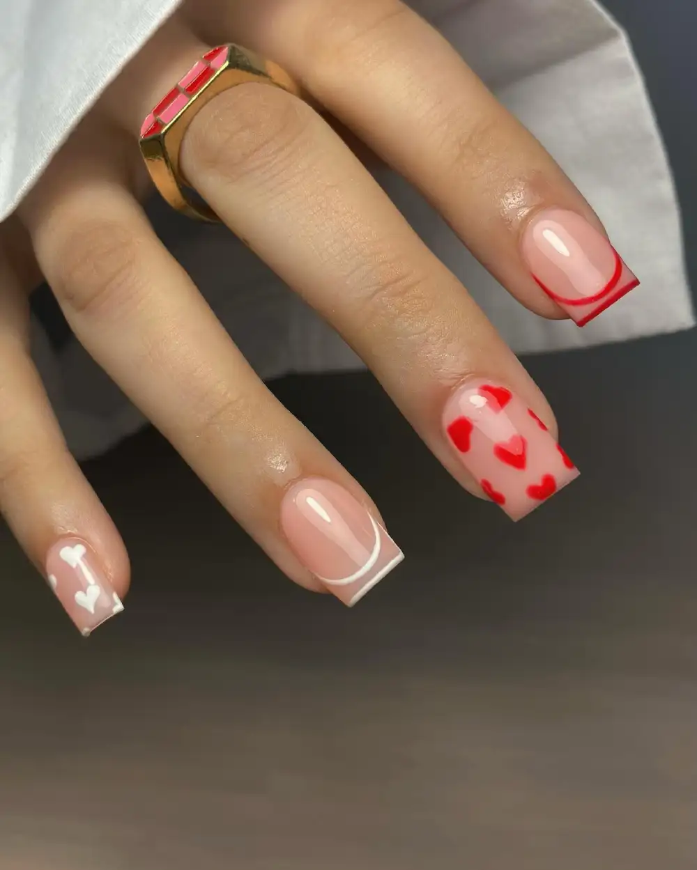 simple valentines day nails